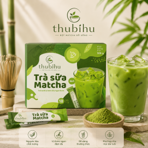 trà sữa matcha thubihu 3in1 – hương vị matcha thơm ngon, tiện lợi cho mọi nhà